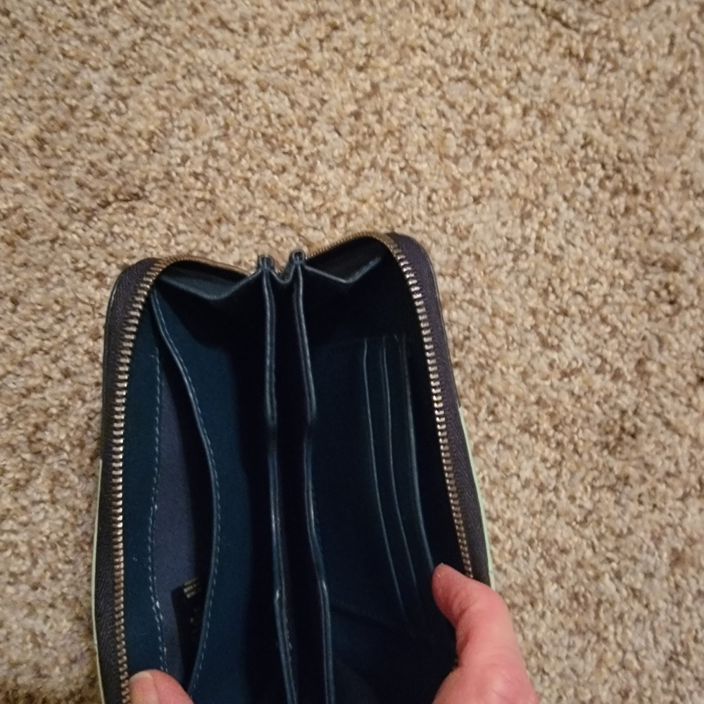 Fossil Wallet Wristlet Clutch Colorblock Leather - image 3